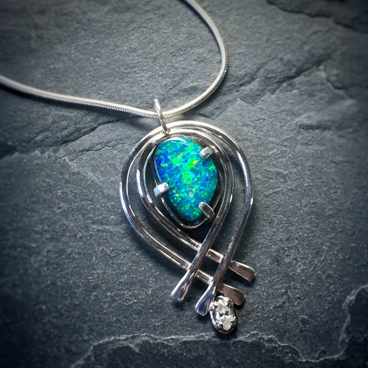 Minimalist necklace with clean lines